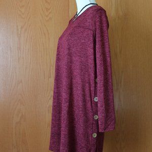 Women's Asymmetrical Tunic Fashion Buttons